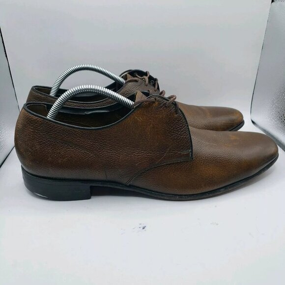 Vintage McHale Shoes Brown Chestnut Mottled Leather Lace Up Size 11.5 D Medium. - Picture 3 of 8